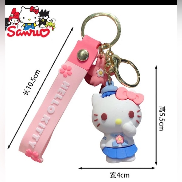 Hello Kitty and Friends Doll 10cm Anime Figurine Key Chains Bag Ornament - Picture 6 of 6